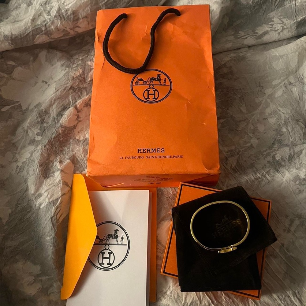 brown and gold AUTHENTIC hermes bracelet